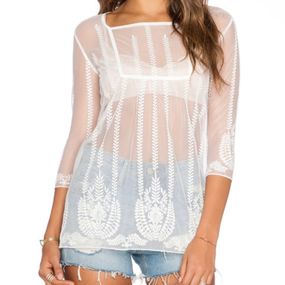 NEW Auguste Barely There Boho Top Size 2